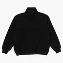 Bape College Monogram Logo Half Zip Relax Fit Crewneck Sweatshirt Black