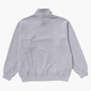 Bape College Monogram Logo Half Zip Relax Fit Crewneck Sweatshirt Gray