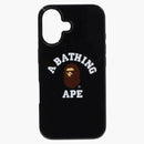 BAPE College iPhone 16 Case negro