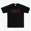 Bape Color Camo Crazy Bape Logo Tee Black