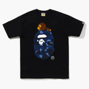 Bape Color Camo Milo on Big Ape Tea (FW22) Black Navy