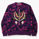 BAPE COLORE CAMO PONR SHARK CREWNECK PERPLE