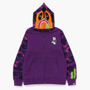 Bape Color Camo Panda Full Zip Hoodie Purple
