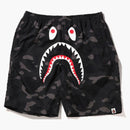 Bape Color Camo Shark Beach Shorts (SS22) Black