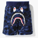 BAPE Color Camo Shark Sweat Shorts (SS21) Navy