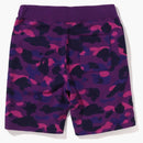 Bape Color Camo Sweat Shorts (SS22) Púrpura
