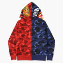 BAPE Color Camo Tiger Shark Half Full Zip Soodie Navy