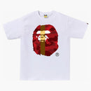 Bape Color Camo Transform Big Ape Head Tee White/red