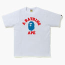Bape Colors College T-Shirt White/Blue