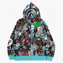 BAPE Comic Art Shark Zip Hoodie Multicolor