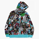 BAPE Comic Art Shark Zip Hoodie Multicolor