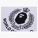 BAPE CREST COLLEGE LOGOTO RELAJO FIT TEE WHITE