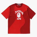 BAPE Cutting College Relajado Fit Tee Red