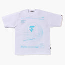 Bape cyber da bagno cyber scimmia rilassata tee white