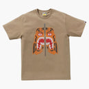 Bape Embroidery Style Tiger Tee Beige
