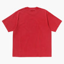 Bape Garment Dye Rhinestone Ape Head Relaxed Fit Tee Red