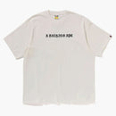 Bape Gothic Logo Relaxed Fit Tee Ivory