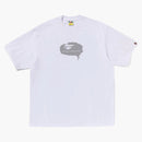 Bape graffiti ape head logotipo de ajuste relajado camiseta blanca
