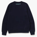 Bape grid camo crewneck sweatshirt navy
