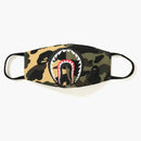 Bape Half Camo Shark Mask amarillo/verde