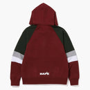 BAPE Hockey Graphic Relajado Fit Full Zip Soodie Borgoña