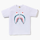 Bape Honeycomb Camo Shark Tee White/blue