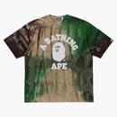 Bape Ice Dye College Relaxed Fit Tee Green