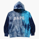Bape Ice Dye Relajado Fit Pulhever Hoodie Azul