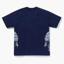 Bape Japanese Tattoo Side Big Ape Head Tea Navy