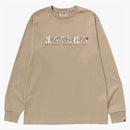 Bape Kanji Logo Asnka L/s Tee Beige
