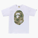 Bape Layered Line Camo Big Ape Head Tea White/Beige