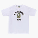 Bape Layered Line Camo College Tee White/Beige