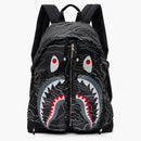 Bape Layered Line Camo Shark Day Pack Black