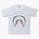 BAPE LINE 1 ° camo di squalo maglietta bianco/verde