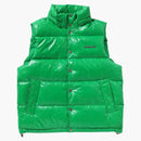 Bape Line Camo Debossed Nylon Down Vest Green