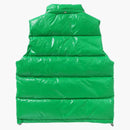 Bape Line Camo Debossed Nylon Down Vest Green