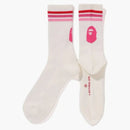 Bape Line Socks Pink