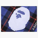 Bape Logo Check Loose Fit Crewneck Blue