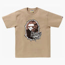 Bape Mad Ape Head Tee Beige