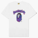 BAPE MAD FLEAM APE CABEZA RELAJA FIT TEE WHITE