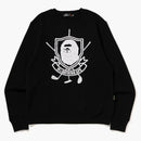 BAPE Mr. Bathing Ape Golf Creweck Black