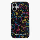 BAPE Neon Camo iPhone 16 Plus Case negro