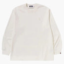 Bape One Point Relaxed Fit L/s Tee Ivory