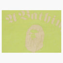 Bape overdye suéter relajado sudadera con capucha amarillo