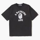 Bape Pigment Dyed College Relaxed Fit Tee Black