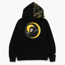 Bape Shadow Relaxed Fit Full Zip Hoodie Black