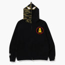 Bape Shadow Relaxed Fit Full Zip Hoodie Black