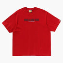 Bape slogan relajado fit tea rojo