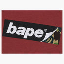 Bape Smooth Logo Relaxed Fit Hoodie Burgundy