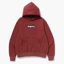 Bape Smooth Logo Relaxed Fit Hoodie Burgundy